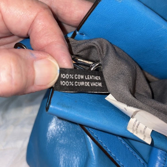 Marc Jacobs  Marc by Marc Satchel Crossbody bag  smooth leather  bright blue EUC - Picture 17 of 17